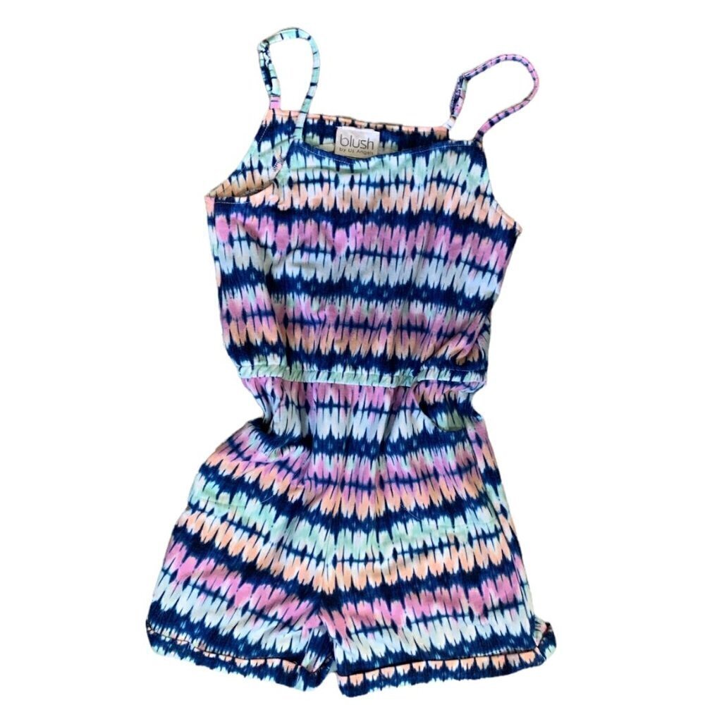 Blush by Us Angels Sleeveless Romper Tie Dye Girls S‎ 7/8 #33B